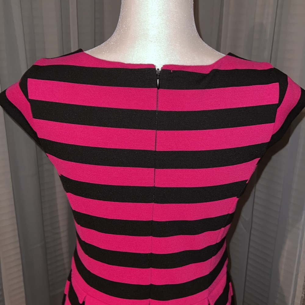INC Black and Pink Striped Dress Size M - Picture 9 of 12